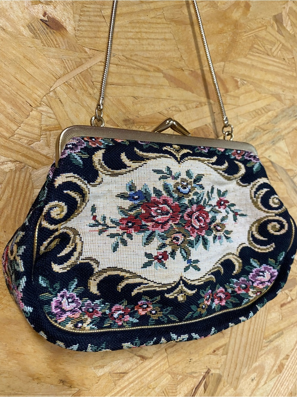 Vintage Floral Tapestry Purse
